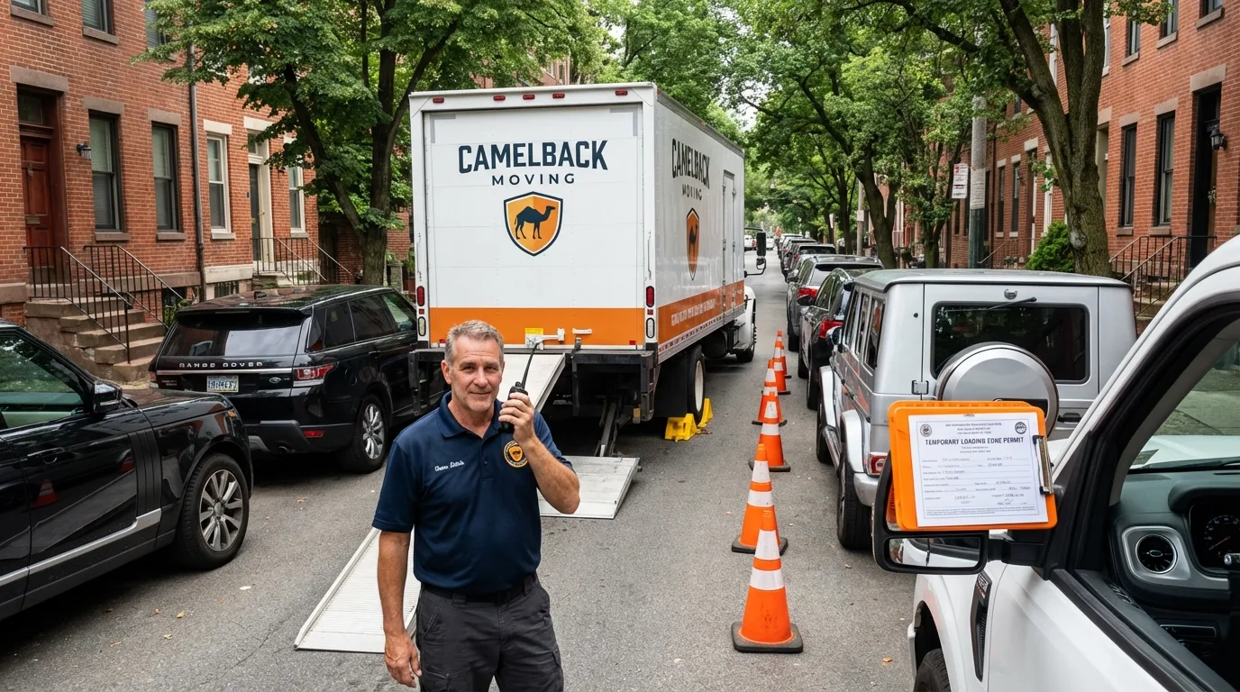 City street loading permit setup in Short Hills, NJ