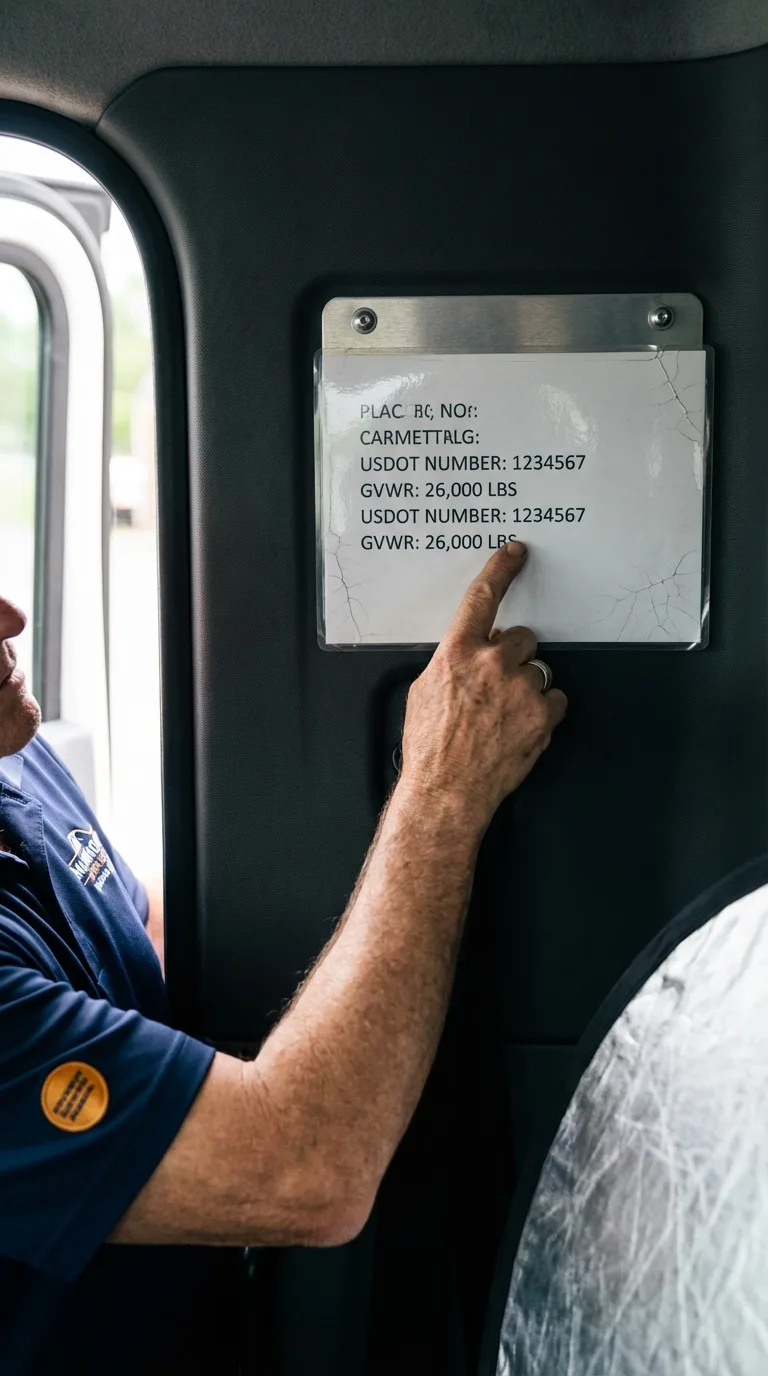 USDOT licensing placard verification in Short Hills